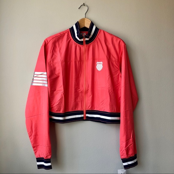 K-Swiss Jackets & Blazers - K-SWISS Chrome Cropped Sporty Windbreaker. NWT
